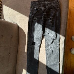 American Eagle Black Ripped Jeans